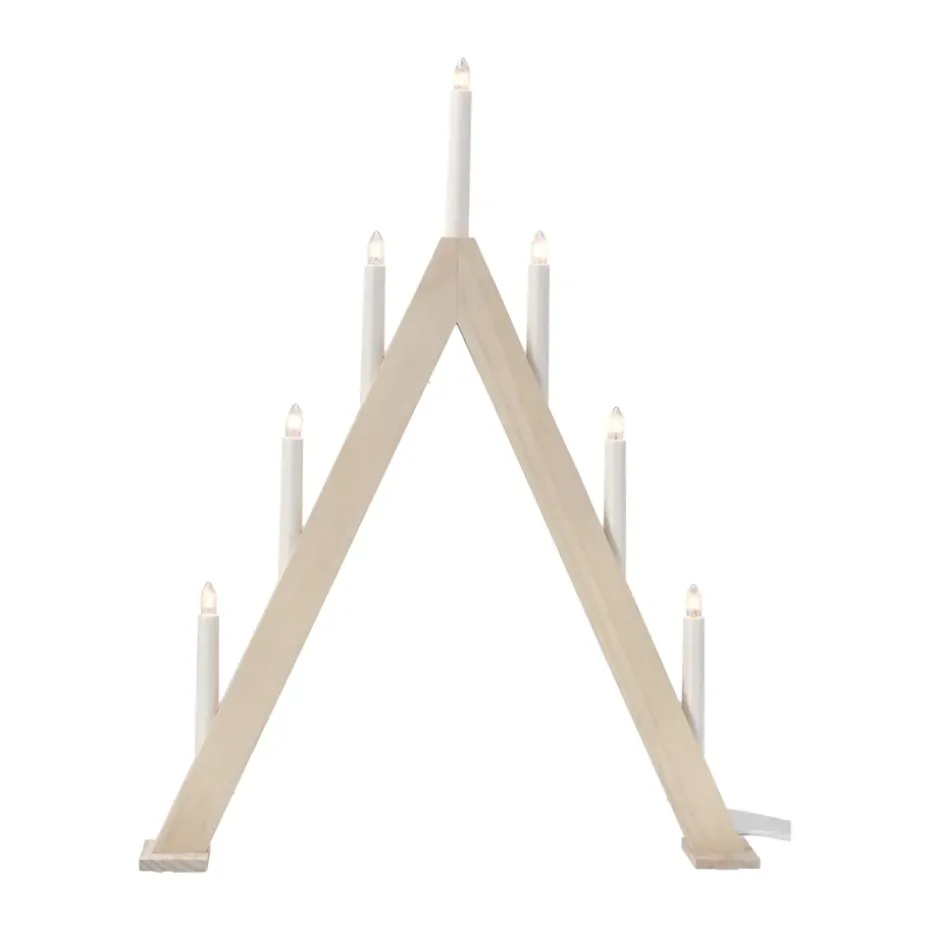 Portavelas de Adviento Nord 60 cm, Blanqueado
