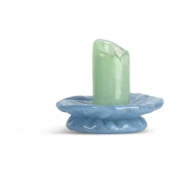 Portavelas Lara XS 9 cm, Verde menta-azul claro
