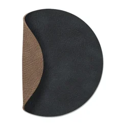 Posavasos circular Cloud reversible 1 pieza, negro-marrón