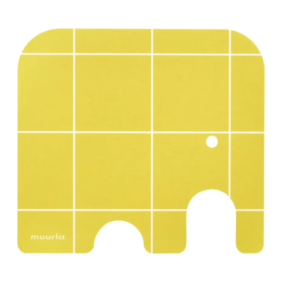 Posavasos de vidrio Elephant 11x10 cm, Yellow