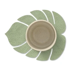 Posavasos Monstera Leaf Hippo, verde oliva