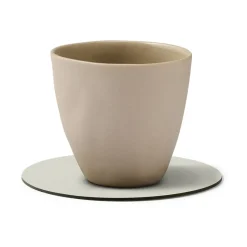 Posavasos Nupo circle reversible, Linen-Flint Grey