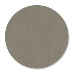 Posavasos Nupo circle reversible, Linen-Flint Grey