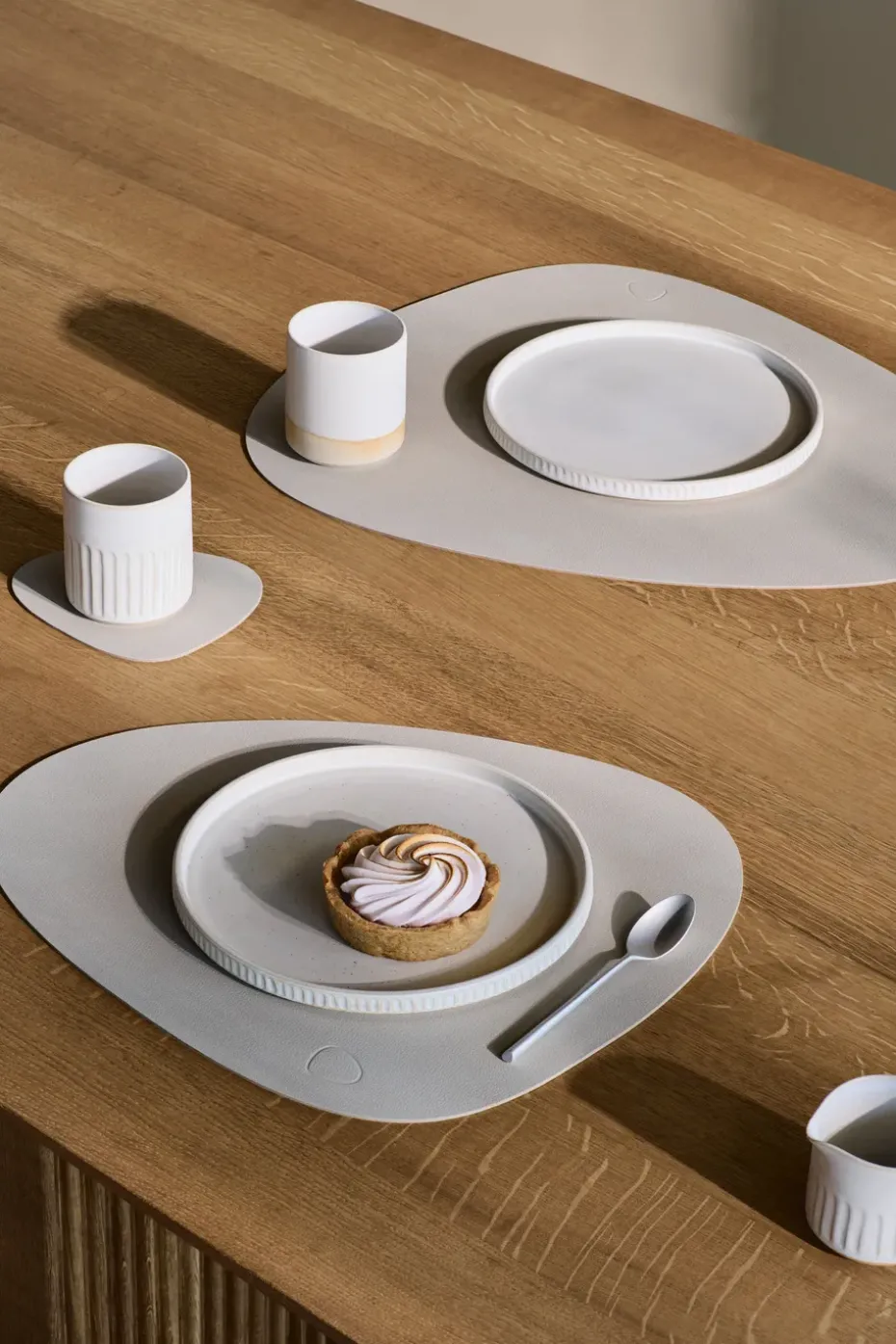 Posavasos Nupo curve, Oyster white