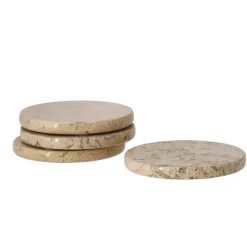 Posavasos Ridge Ø10 cm 4-pack, Mármol