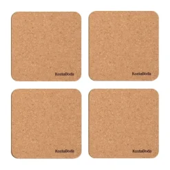 Posavasos Viva 9,6x9,6 cm, 4-pack, Corcho