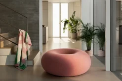 Puf Boa Ø114 cm, Cotton candy