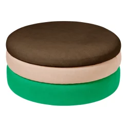 Puf Pond 30 cm, Emerald green-rose-coffee