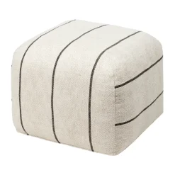 Puf Sigrid, Light beige-black, 50x50 cm