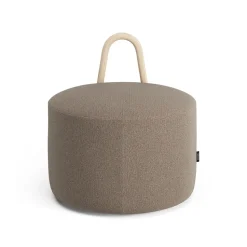 Puff Amstelle mediano con respaldo fresno lacado natural, Main Line Flax 23