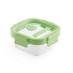 Recipiente hermético de vidrio Lékué cuadrado 320 ml, Verde