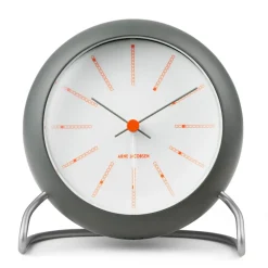 Reloj de mesa AJ Bankers Ø11 cm, gris oscuro