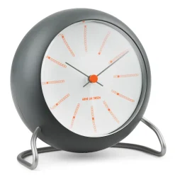Reloj de mesa AJ Bankers Ø11 cm, gris oscuro