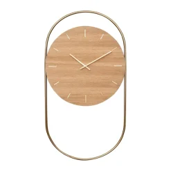 Reloj de pared A-Wall 41x76 cm, Oak-brass