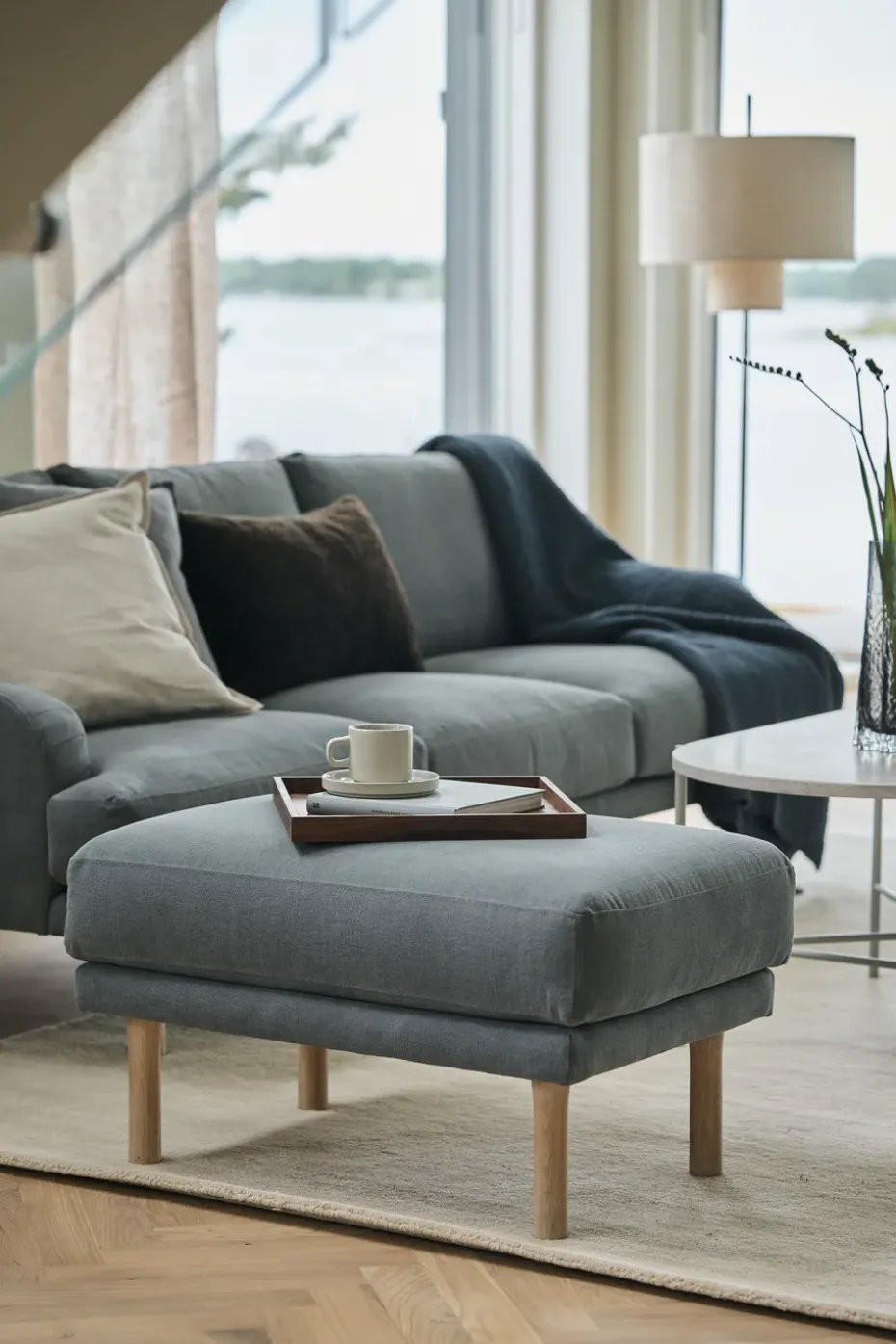 Reposapiés Lidnäs, Caleido gris oscuro