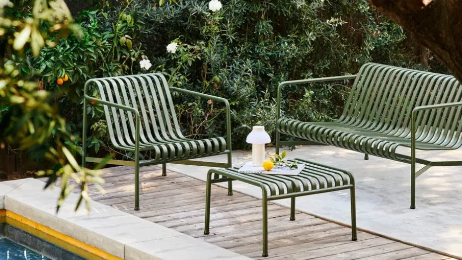 Reposapiés Palissade Ottoman, Olive