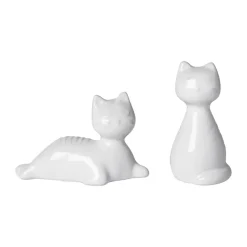 Salero y pimentero gato, Blanco