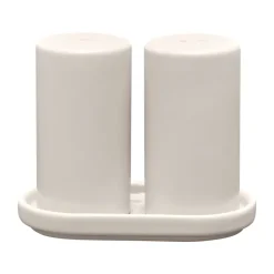 Salero y pimentero Pilar, 2 piezas, Moonbeam, Ø4,5 × 11,5 cm