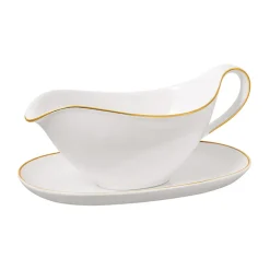 Salsera con plato Château Septfontaines 26 cl, Blanco-oro