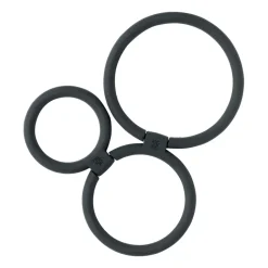 Salvamanteles CIRCLES Ø13 cm, negro
