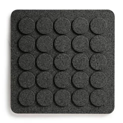 Salvamanteles cuadrado Dots 20x20 cm, Negro
