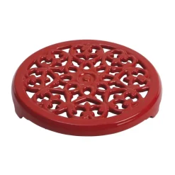 Salvamanteles de hierro fundido Lilly Ø23 cm, Cereza