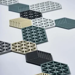 Salvamanteles Hexagon, cool grey (gris)
