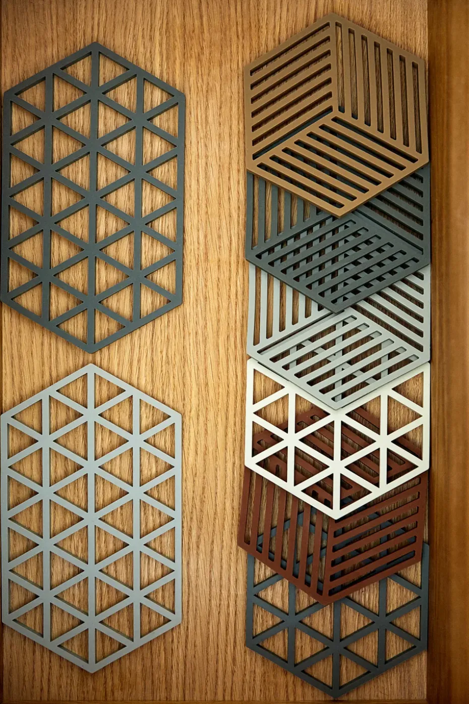 Salvamanteles Hexagon, Olive Taupe