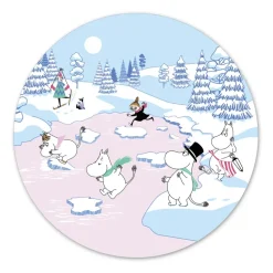 Salvamanteles Moomin winter 2022 Ø21 cm, Azul-blanco-rosa