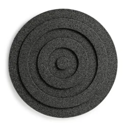 Salvamanteles redondo Circle Ø20 cm, Negro