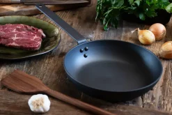 Sartén de acero al carbono Satake 3mm, 24 cm