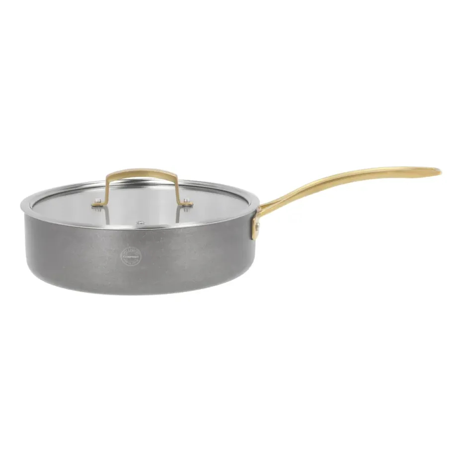 Sartén de saltear con tapa Durance Ø24 cm, acero inoxidable