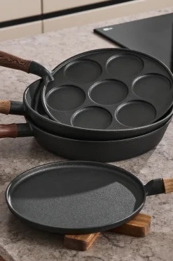 Sartén para panqueques de hierro fundido con mango de madera Nordwik, 23 cm