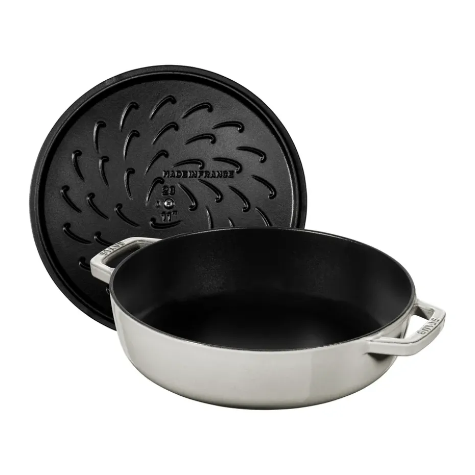 Sartén para saltear Staub Chistera de hierro fundido Ø28 cm, White truffle