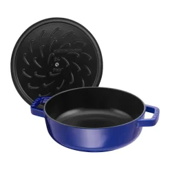 Sartén para saltear Staub Chistera de hierro fundido Ø28 cm, Azul oscuro