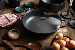 Sartén Satake de hierro fundido ligero con recubrimiento cerámico, 30 cm