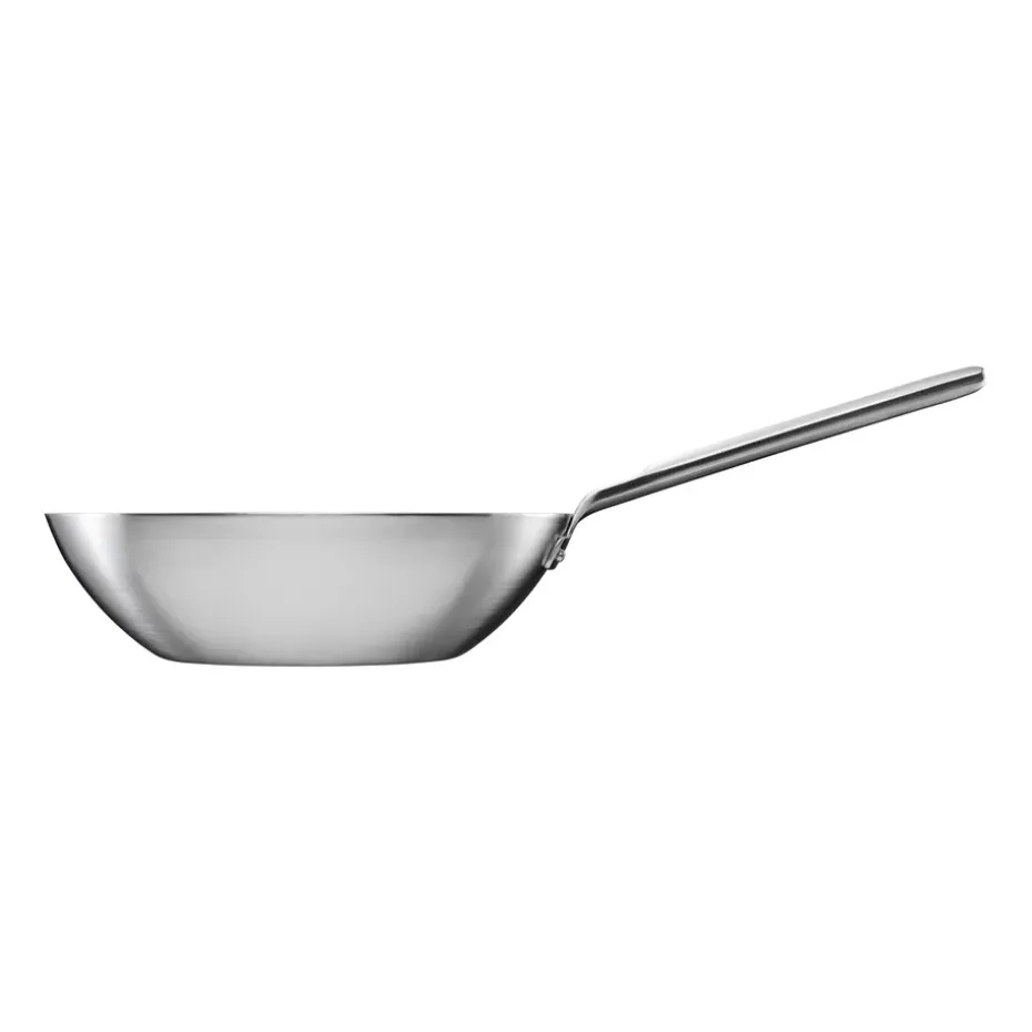 Sartén wok acero inoxidable sin revestimiento Norden Steel, Ø28 cm