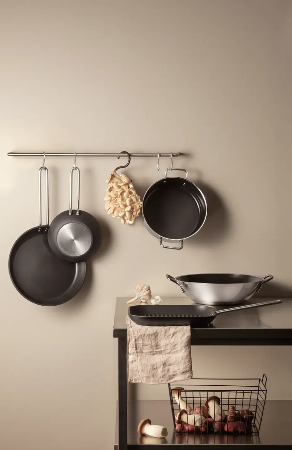 Sartén wok cerámica Eva Trio Stainless Steel Slip-Let, 32 cm
