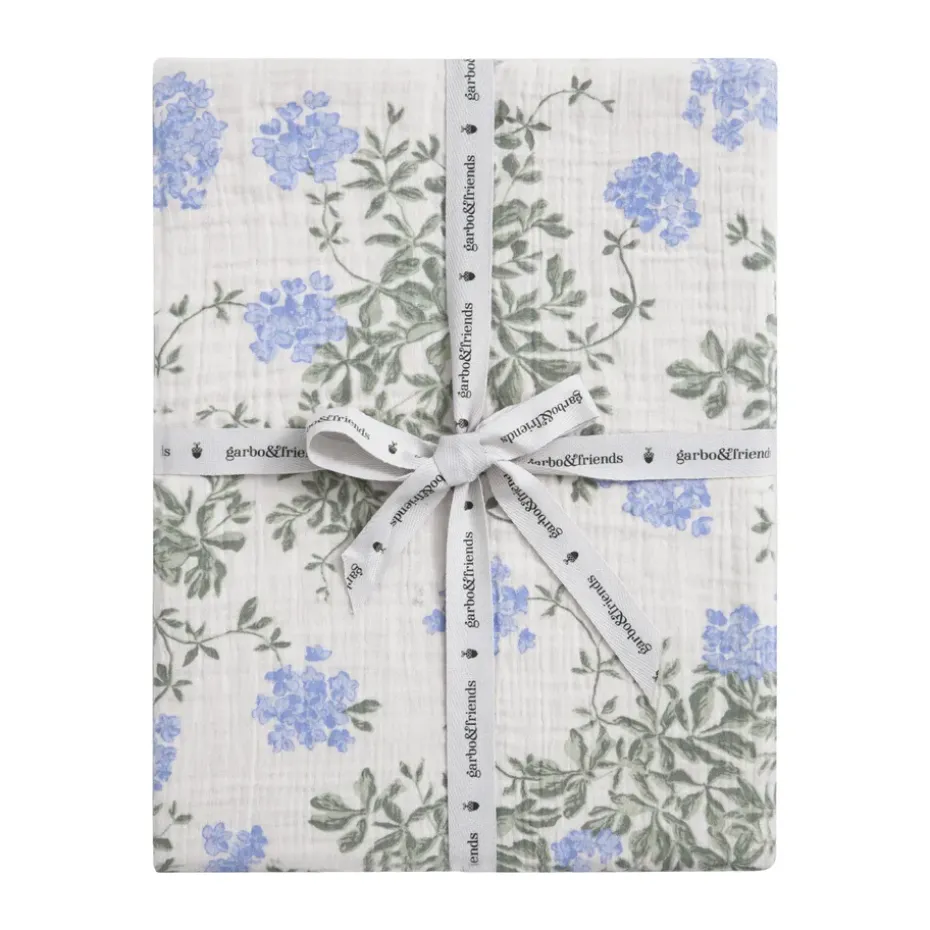 Sábana bajera Plumbago Muslin, 70x140x20 cm