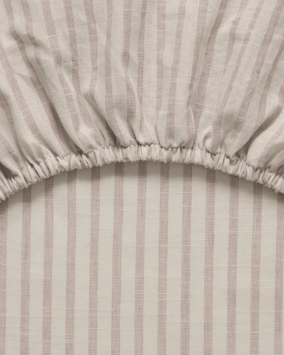 Sábana bajera Stripe Mauve, 180x200x30 cm