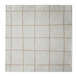 Servilleta de papel Square 33x33 cm paquete de 20, Creme