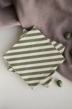 Servilleta de papel Stripe 33x33 cm paquete de 20, Green