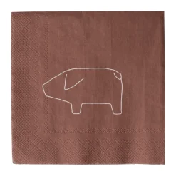 Servilleta de papel Swedish pig 33x33 cm paquete de 20 unidades, Rojo