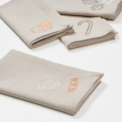 Servilleta de tela Fryd 45x45 cm 4 piezas, Light warm grey-beige