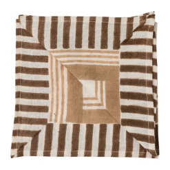 Servilleta Ella 50x50 cm, Hazelnut checkered