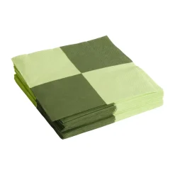 Servilleta Pattern Dinner Check 40x40 cm, set de 20, Light green-dusty green L