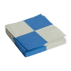 Servilleta Pattern Dinner Check 40x40 cm, set de 20, Grey-blue L