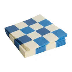 Servilleta Pattern Dinner Check 40x40 cm, set de 20, Off white-blues M