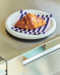 Servilleta Pattern Lunch Stripe 33x33 cm, set de 20, Light pink-dark blue pillar