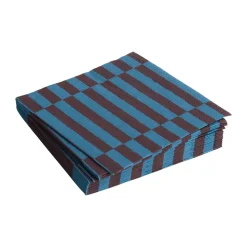 Servilleta Pattern Lunch Stripe 33x33 cm, set de 20, Anthracite-bordeaux pillar
